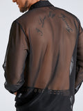 Mens Transparent Mesh Long Sleeve Shirts SKUD53139